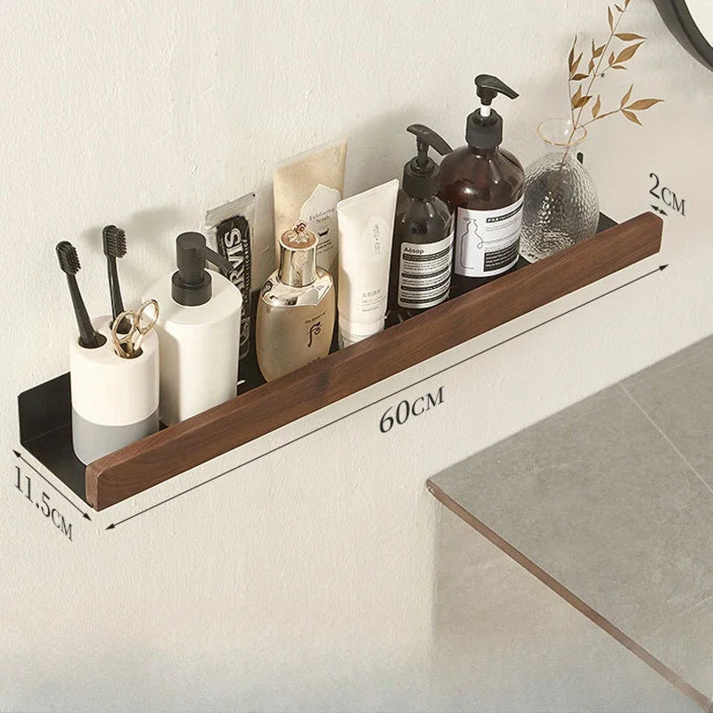 OakSteel Punch-Free Bathroom Rack