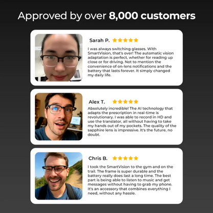 Lunettes adaptatives SmartVision™ à intelligence artificielle 