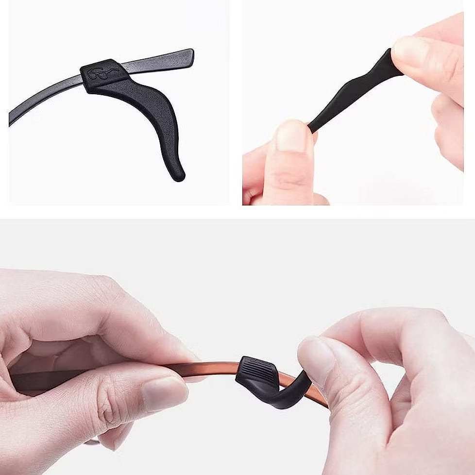 Crochets d'oreilles GripFit – Support antidérapant pour lunettes