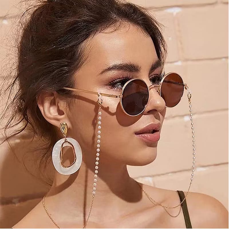 Chaîne de perles de luxe – Accessoire de lunettes élégant