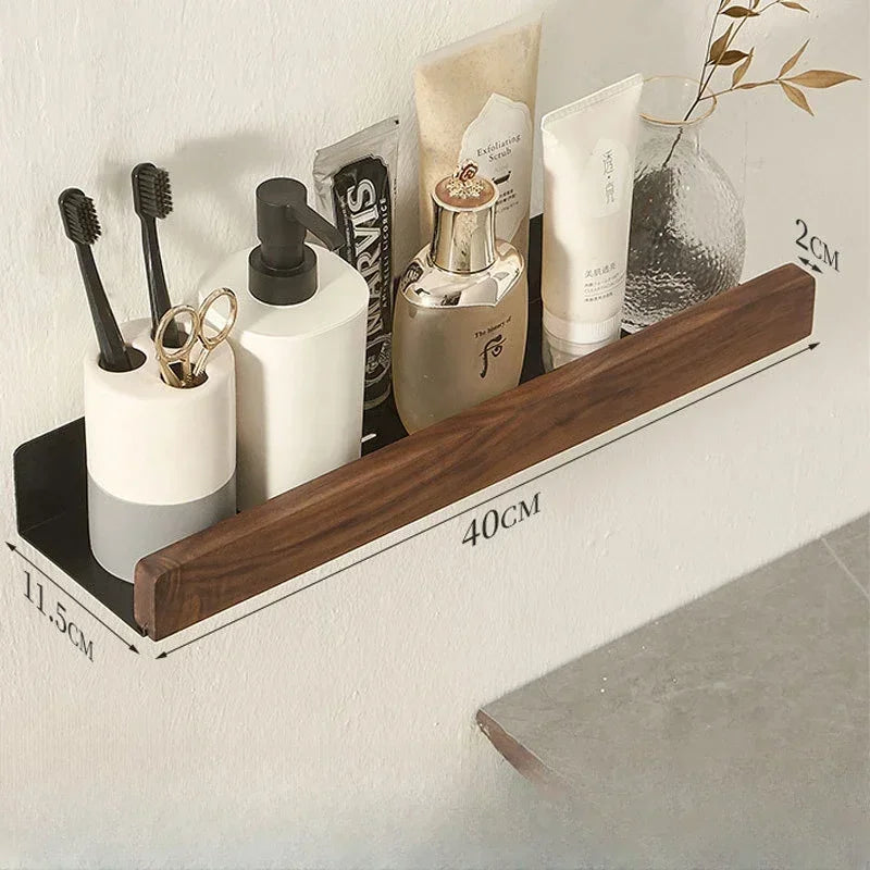 OakSteel Punch-Free Bathroom Rack