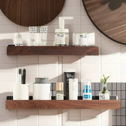 OakSteel Punch-Free Bathroom Rack