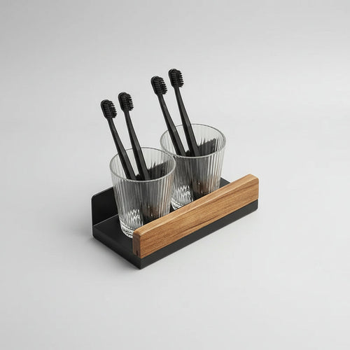 OakSteel Punch-Free Bathroom Rack