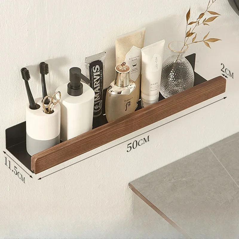 OakSteel Punch-Free Bathroom Rack